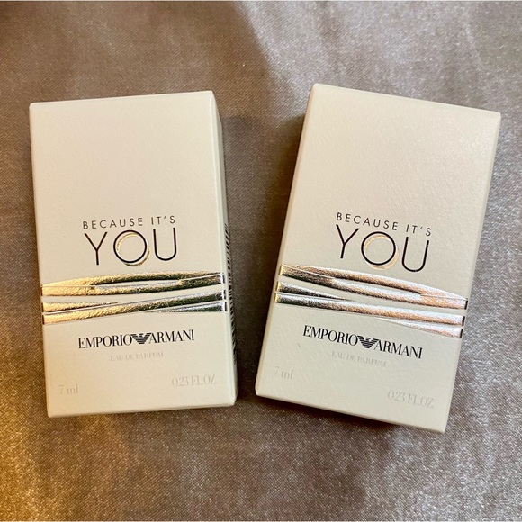 Because It's You Emporio Armani Eau De Parfum Perfume Mini Bottle New in Box - Picture 1 of 2